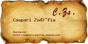 Caspari Zsófia névjegykártya