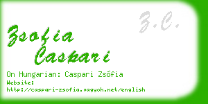 zsofia caspari business card